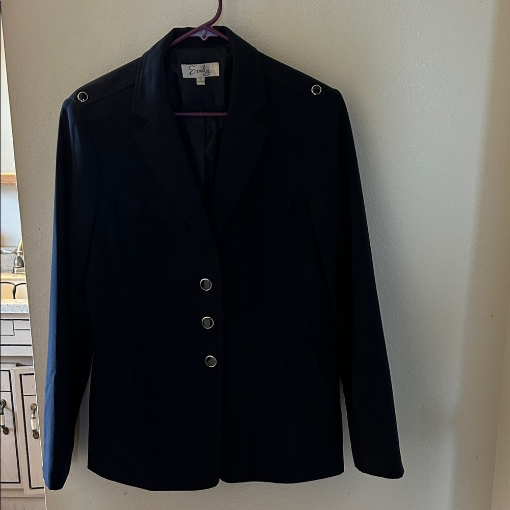 Abrand Classic Navy Blazer with Silver Buttons